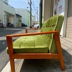 A620♠️カリモク Kチェア風ソファ リビングソファー 3Pソファ の画像