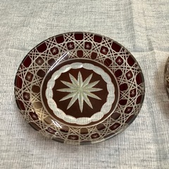 「江戸切子」の小皿の画像