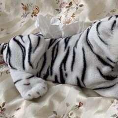 ホワイトタイガー　ティッシュカバーの画像