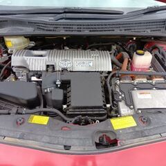 ワンオーナ超希少車トヨタプリウスＰＨＶ希少のワインレッド予備検査付きの画像