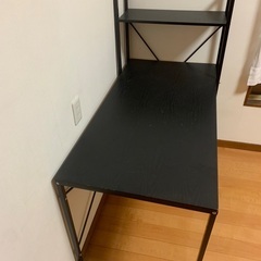 No1 アイリスオーヤマ　ラック付きデスク　RDK-1042 BLACK×BLACKの画像