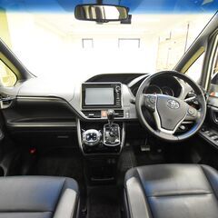 【オリジナル信用回復ローン対応可能　走行6万キロ台　最短１０日納車　車検整備付き】H26年式トヨタ　エクスファイアGI　　ＥＴＣ　Ｔコネクトナビ　フルセグＴＶ　Ｂｌｕｅｔｏｏｔｈ再生　バックカメラ　両側パワースライドドア　ツインサンルーフ　黒レザーシート　シートヒーター　クルーズコントロール　スマートキー　ローダウンの画像