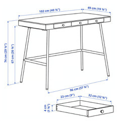 イケア　リルオーセン　デスクの画像