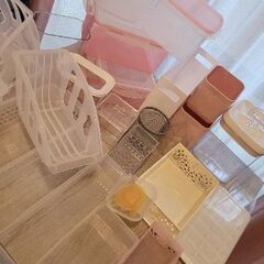 キッチン・デスク収納ボックスまとめ売りの画像