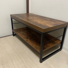 ニトリのテレビ用スチールラック テーブル　テレビ台の画像