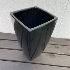 【終了】植木鉢　黒　スタイリッシュの画像