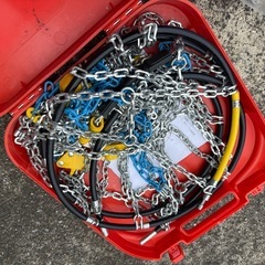 未使用（試着のみ、走行せず）の軽量タイヤチェーンの画像