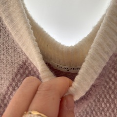 GLACIER ダイヤモンド柄セーター　Sサイズ　Honeys ハニーズの画像
