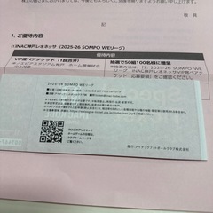 大栄環境株主優待　INAC KOBE 神戸　メインスタンド自由席チケット　10枚の画像