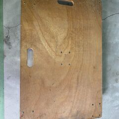  平台車 木製 PP+PVC車輪 すべり止めなし ダブル持ち手の画像