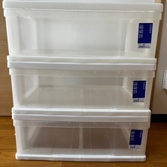 2個、3個セットも可能です！収納ケース プラスチックケース 横長 クローゼット タンスの画像