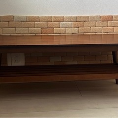 ウッド調ローテーブルの画像
