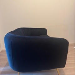 2人掛けソファー　黒　の画像