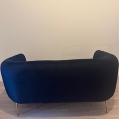 2人掛けソファー　黒　の画像