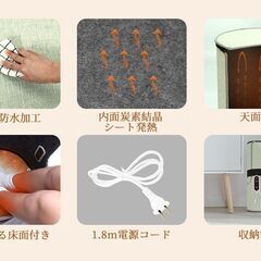 パネルヒーター（デスクヒーター・こたつ）温度調節・タイマー付きの画像