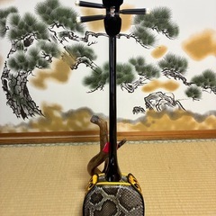 沖縄三線！新品！！貴重！知念大工型！本蛇皮！本張り！【一枚張り】⑲の画像