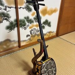 沖縄三線！新品！！貴重！知念大工型！本蛇皮！本張り！【一枚張り】⑲の画像