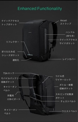 KORIN DESIGN 防犯 スーツケースなしの手ぶらで1週間 出張・旅行OK