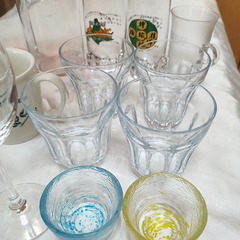 ガラスコップ類まとめ売り ガラス瓶　マグカップ　ワイングラスの画像