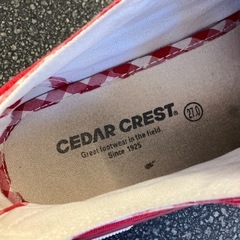 A2511-051 CEDAR CREST スニーカー 27.0cm レッド キズ汚れ、使用感有りの画像