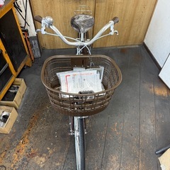 新車　ブリヂストン　アルミーユ　アルミフレーム(軽量モデル)　26インチ　LEDオートライト　ブラウンの画像