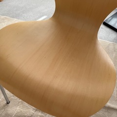 セブンチェア風　ナチュラルウッド × スチール脚　リプロダクトチェア の画像