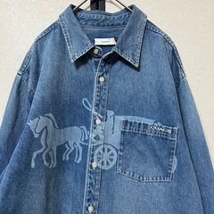 新品 ☆ COACH コーチ デニムジャケット ダンガリーシャツ XLの画像