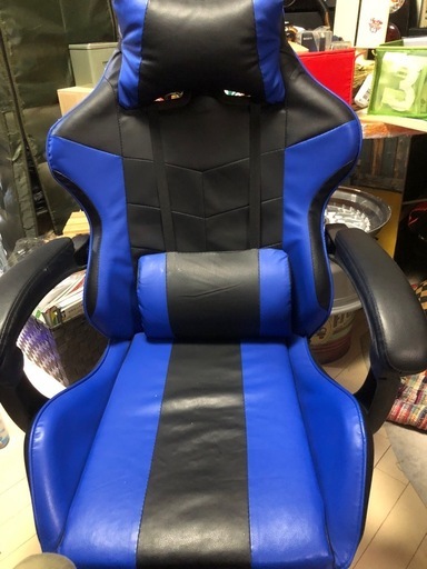 ゲーミングチェア、ブルー