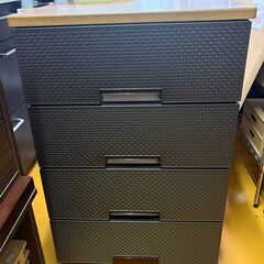 美品 ニトリ 収納チェスト フィッツプラスNTメッシュ2 幅55cm 4段 ミドルブラウンの画像