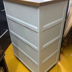 美品 ニトリ 収納チェスト フィッツプラスNTメッシュ2 幅55cm 4段 ミドルブラウンの画像