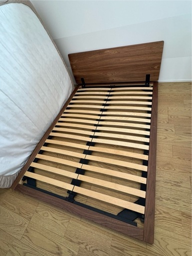 無印良品 【ダブル】脚付ベッドフレームとヘッドボード