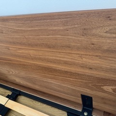 無印良品 【ダブル】脚付ベッドフレームとヘッドボードの画像