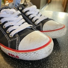 A2511-052 POLO RALPH LAUREN スニーカー ローカット ネイビー 23.0cm キズ汚れ、使用感有りの画像