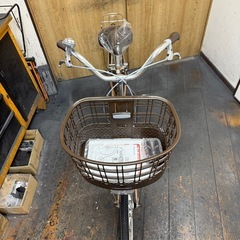 新車　ブリヂストン　アルミーユ　アルミフレーム　26インチ　LEDオートライト　プレシャスベージュの画像