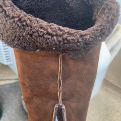 スエード　暖かいニーハイブーツの画像