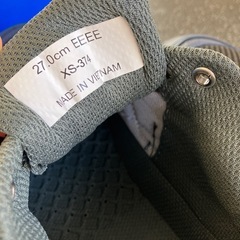 K2511-053 XEBEC 85805 静電 スポーツシューズ 27.0cm 先芯なし　軽量 メッシュ素材 軽作業 ネイビー 箱付き 未使用品 の画像