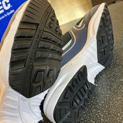 K2511-053 XEBEC 85805 静電 スポーツシューズ 27.0cm 先芯なし　軽量 メッシュ素材 軽作業 ネイビー 箱付き 未使用品 の画像