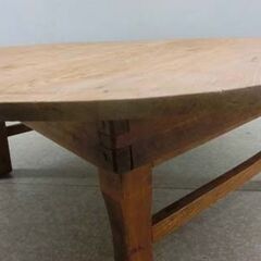昭和レトロ家具 ちゃぶ台 直径73cm 木製 テーブル 折り畳み 円卓 当時物 ヴィンテージ 和風 古道具 札幌 西野店の画像