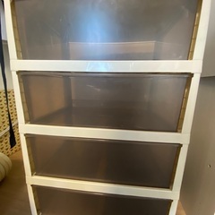 【本日・明日お渡し可能】天板付き収納ボックス4段 クローゼットや脱衣所、キッチンなどに♪の画像