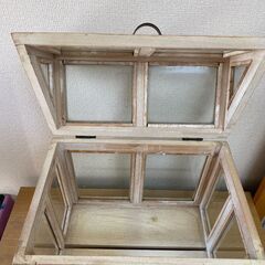 室内用のガラス温室ケース、小物入れにも使えますの画像