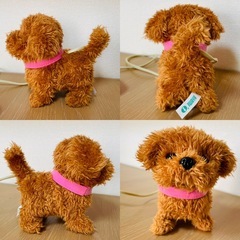 おもちゃ　トイプードル　ボタンを押すと動きます♪ 犬　電池式の画像