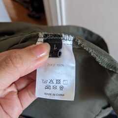 【取引中】コットン100% オリーブ色 ワンピース Lサイズの画像