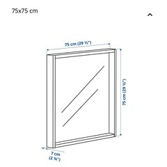 IKEA 鏡 ミラー ベージュ TURBOKASTANJ トゥルボーカスタンイの画像