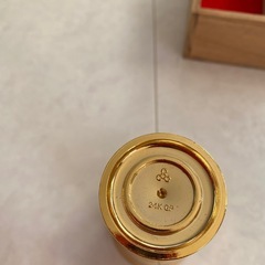 菊の御紋入り酒盃2ケセット　純金メッキ仕上げ　新品の画像