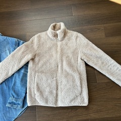 【美品】２枚セットUNIQLOユニクロフリース　　バックナンバー　デニムシャツ2点セットの画像