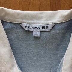 JW ANDERSON 水色ストライプ シャツ Lの画像