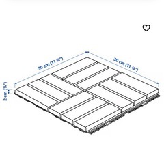 IKEA ウッドデッキ パネル 72枚
の画像