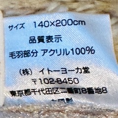 【差し上げます】毛布の画像