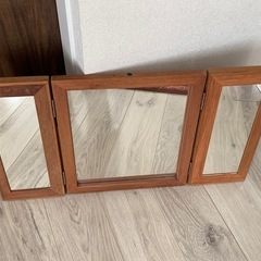 未使用品　鏡　三面鏡　ミラーの画像