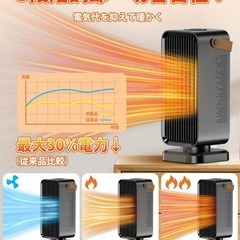 セラミックヒーター 小型 速暖 電気ファンヒーター 大風量 電気ストーブの画像
